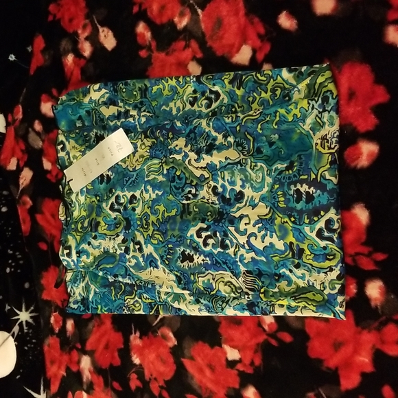 WAS $72. ENDLESS KNOT ART 100% Fully lined Nylon A-line Midi Skirt - Picture 15 of 15